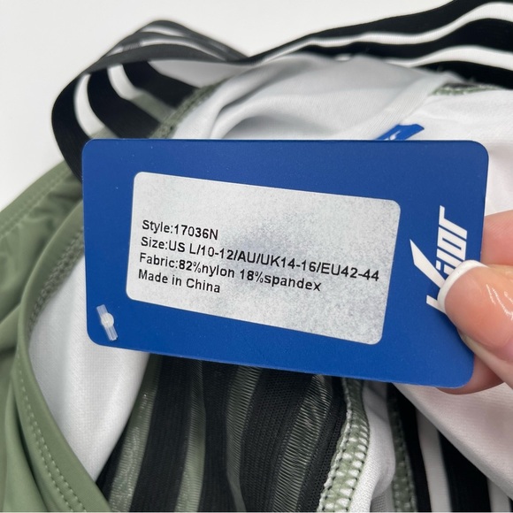 Hilor Women's One Piece Front Crossover Hollow Bathing Suit Size Large NWT - Picture 12 of 12